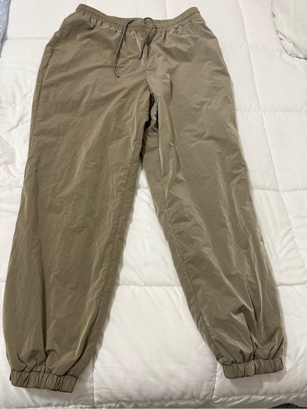 Good American Drawstring Jogger pants brindle color